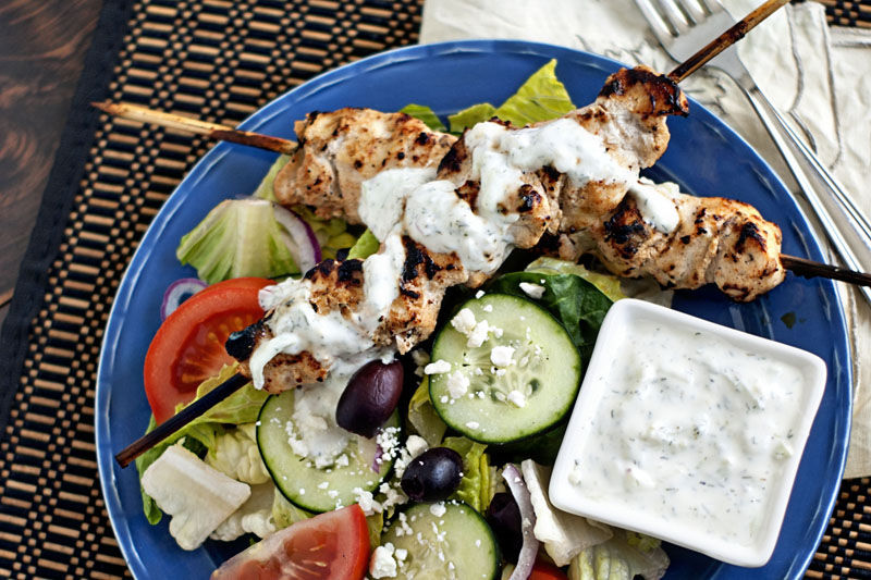 Grilled chicken tzatizki salad Grilled chicken tzatizki salad