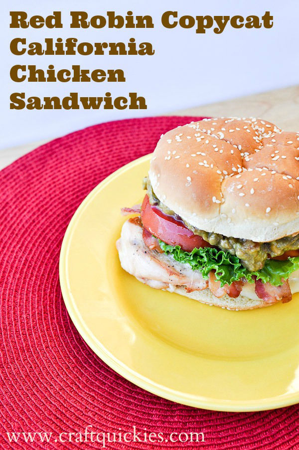California chicken sandwich