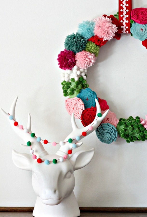 Pom Pom Posie Wreath