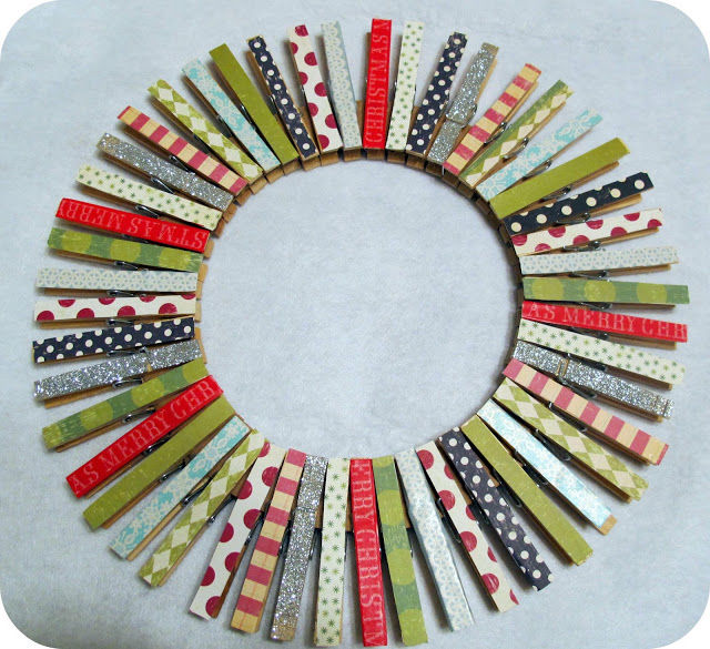 Clothespin Christmas Wreath