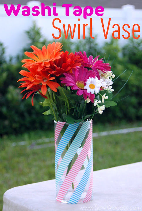Washi Tape Swirl Vase Washi Tape Swirl Vase