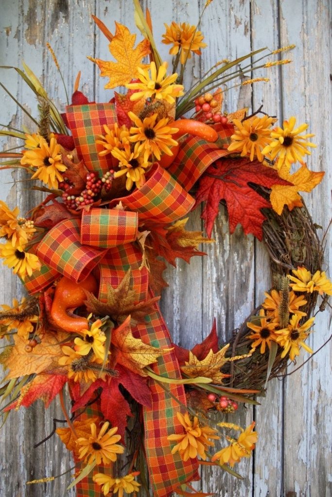 Silk Sunflower Wreath