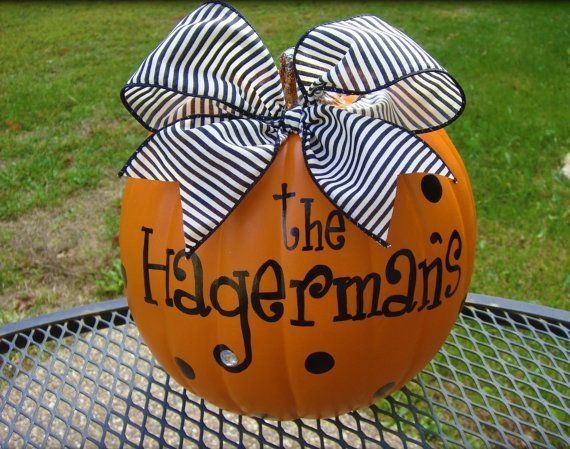 Personalized with Family Name Pumpkin