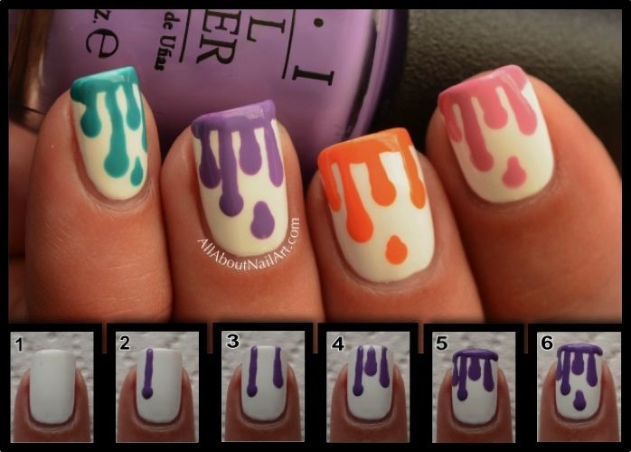 DIY Drippy Paint Nails DIY Drippy Paint Nails