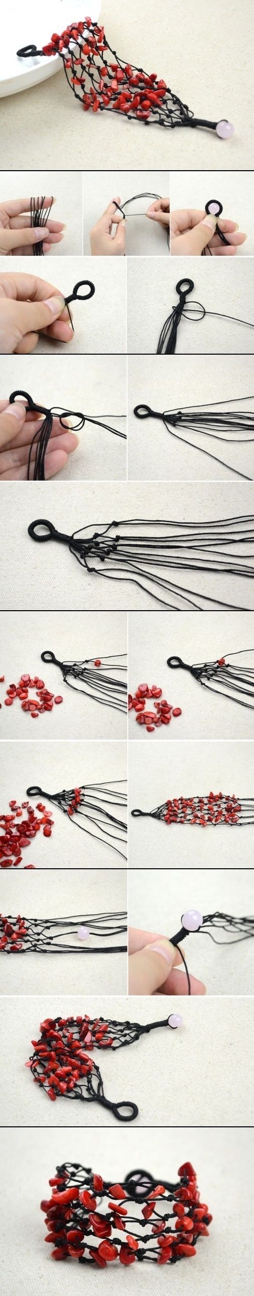 DIY Coral Bead Bracelet