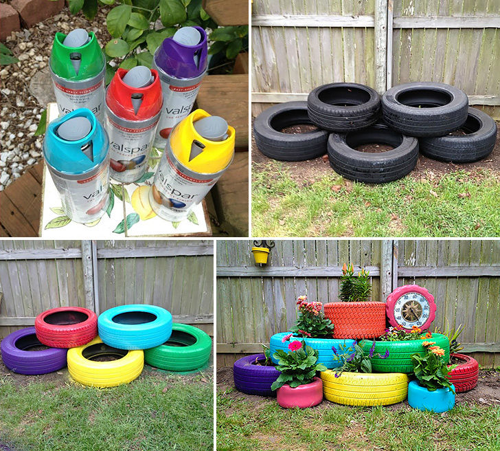 DIY Tire Garden DIY Tire Garden