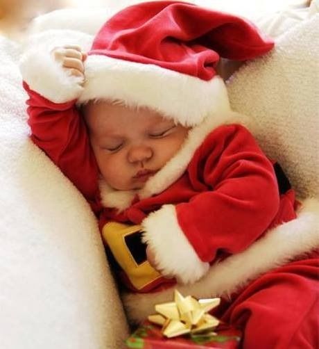 Sleeping santa baby