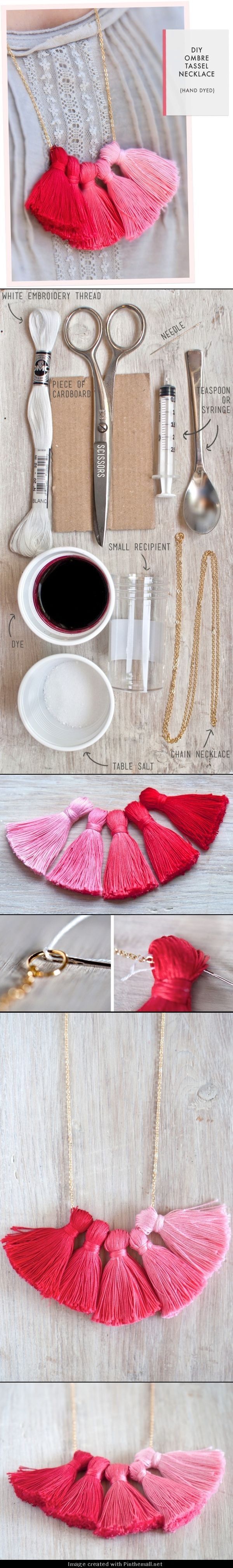 DIY Ombre Tassel Necklace