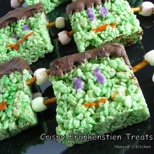 Frankenstein Rice Krispie Treats