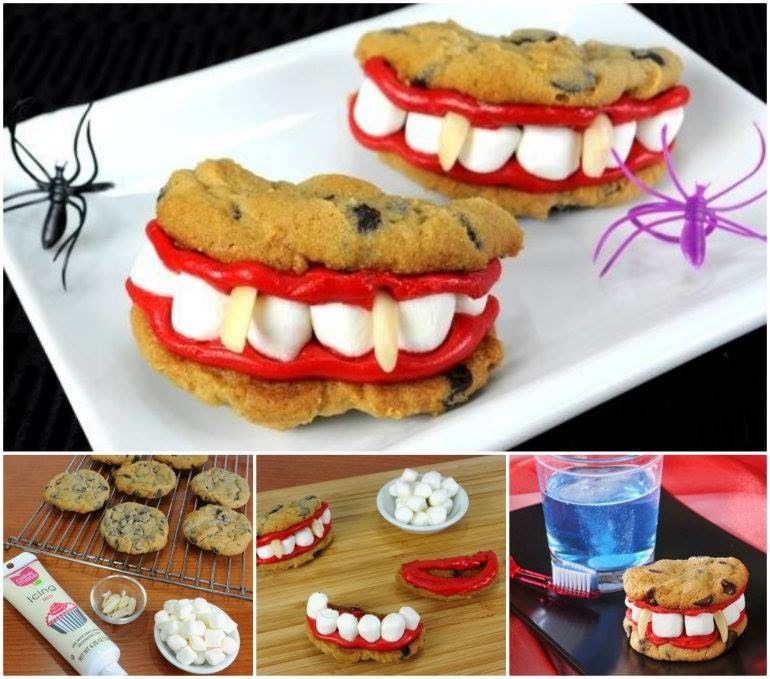 Halloween Draculas Teeth Cookies Halloween Draculas Teeth Cookies
