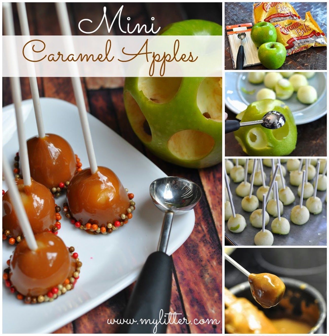 DIY Mini Caramel Apple Pops