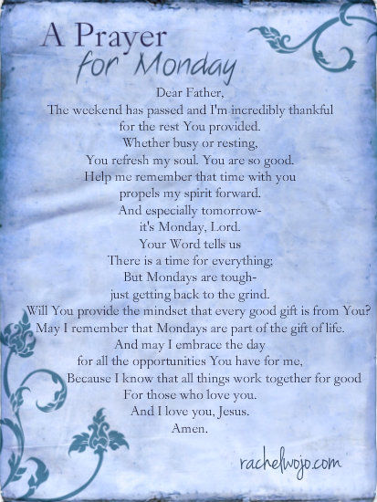 A prayer for Monday