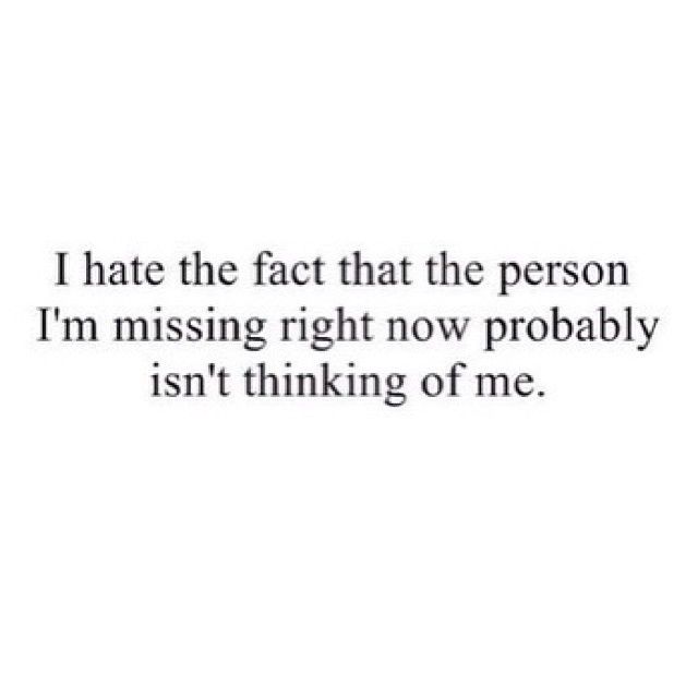 the person I'm missing right now