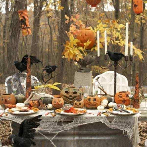 Outdoor Halloween Party Table Outdoor Halloween Party Table