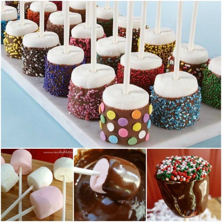Sprinkled Marshmallow Pops