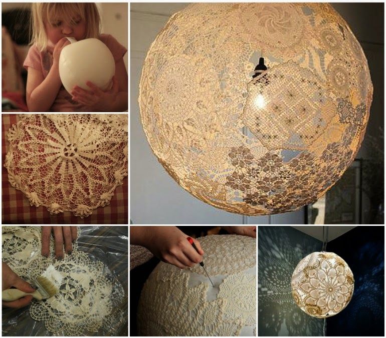 DIY Doily Lamp DIY Doily Lamp