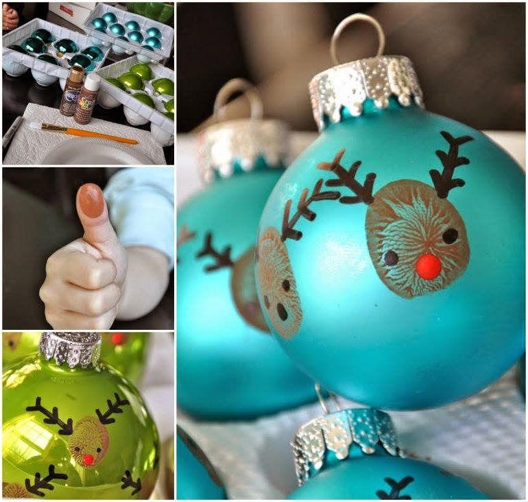 Reindeer Thumb Ornaments Reindeer Thumb Ornaments