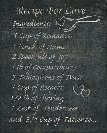 Recipe for love Recipe for love