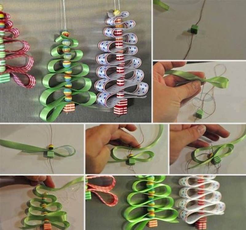 DIY Beads and Ribbon Christmas Tree DIY Beads and Ribbon Christmas Tree