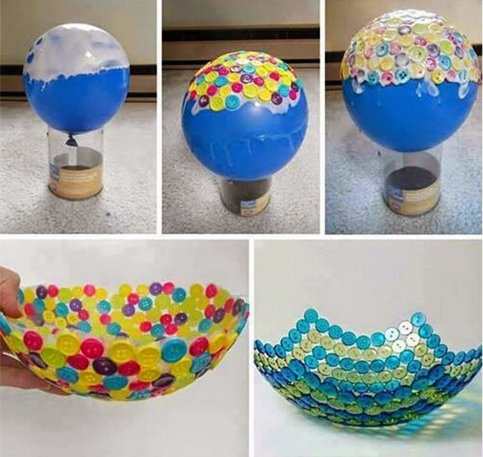 Create a unique bowl using old buttons