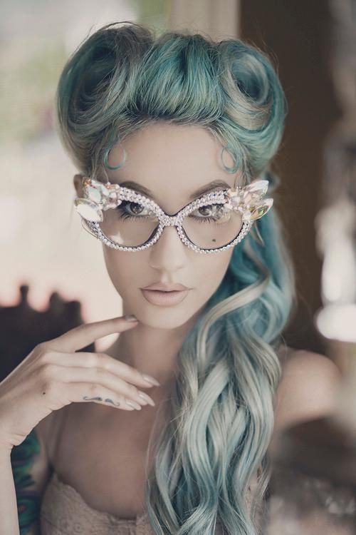 Blue Halloween Hairstyle