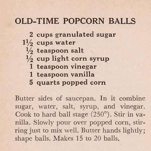 Old Time Popcorn Balls Old Time Popcorn Balls