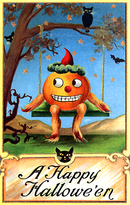 A Happy Halloween - Vintage Greeting Card A Happy Halloween - Vintage Greeting Card