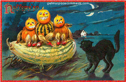 Animated Vintage Halloween Greeting Card Animated Vintage Halloween Greeting Card
