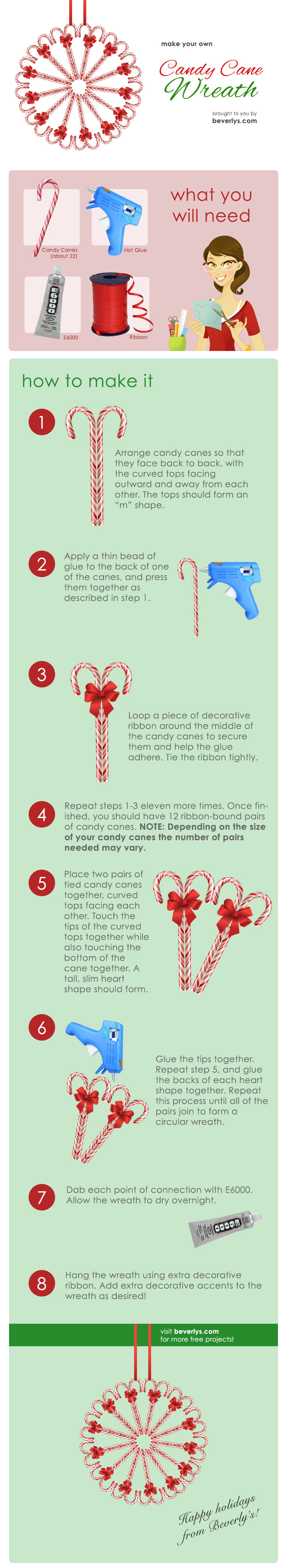 DIY Candy Cane Wreath DIY Candy Cane Wreath