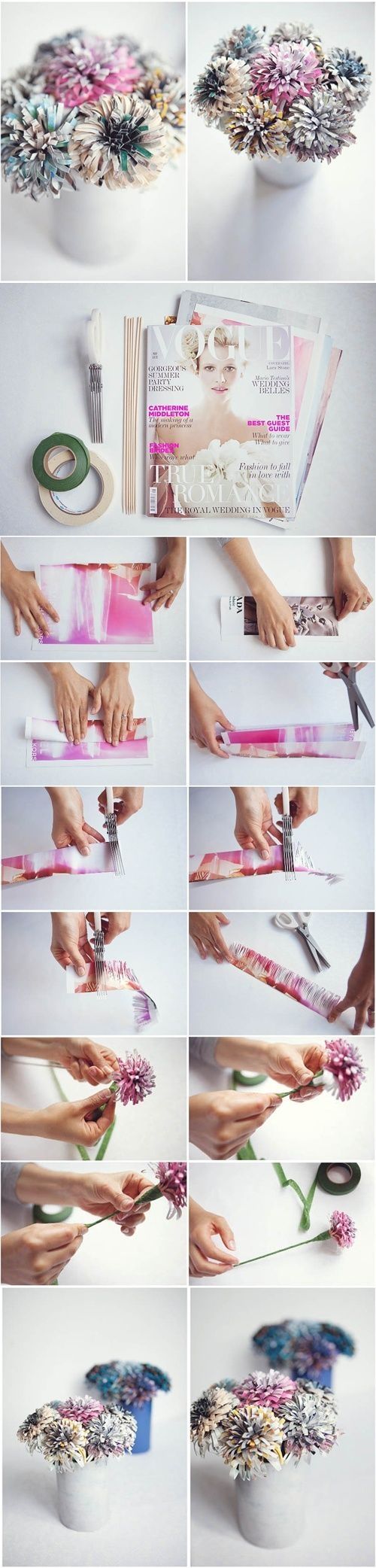 DIY Magazine Flowers DIY Magazine Flowers