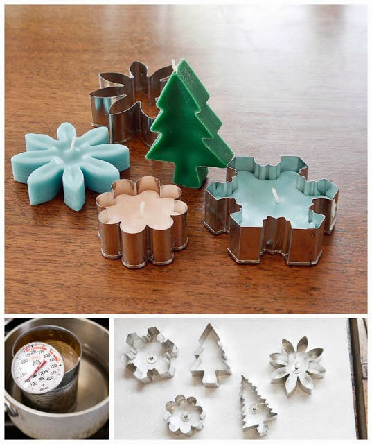 How to make candles from cookie cutters for Christmas