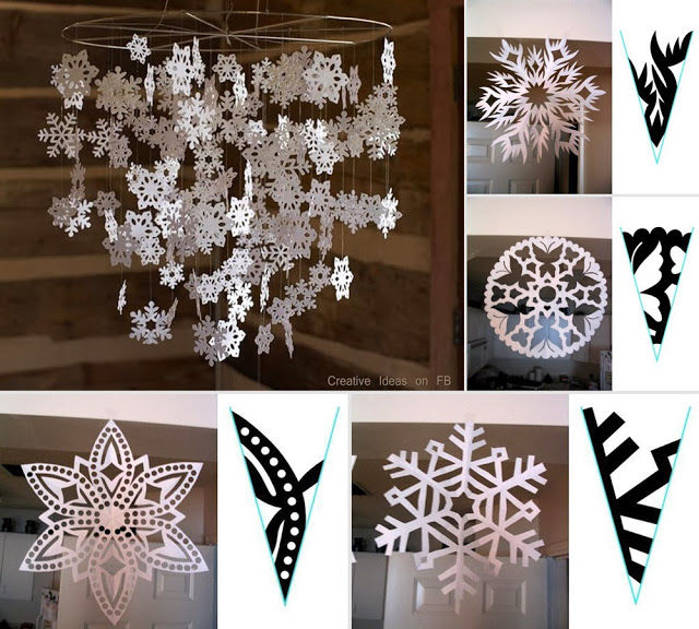Create your own snowflake mobile