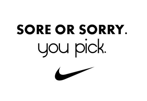 Sore or sorry, you pick