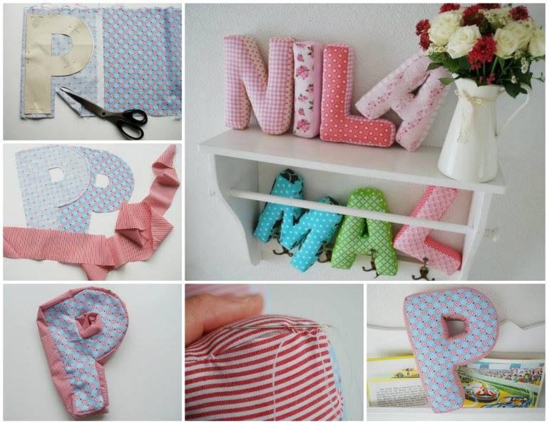 DIY Pillows Made into Letters DIY Pillows Made into Letters