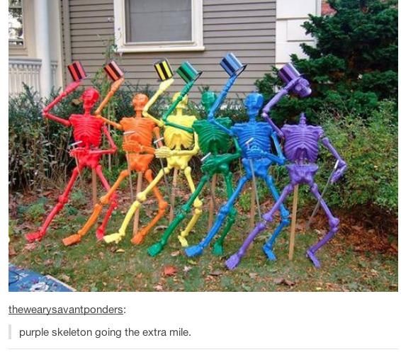 Purple Skeleton Going the Extra Mile... Purple Skeleton Going the Extra Mile...