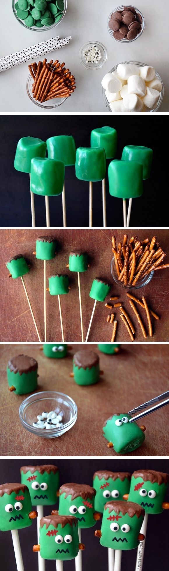 DIY Frankenstein Marshmallows