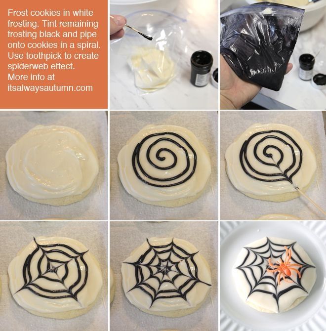 DIY Spider Cobweb Cookies DIY Spider Cobweb Cookies