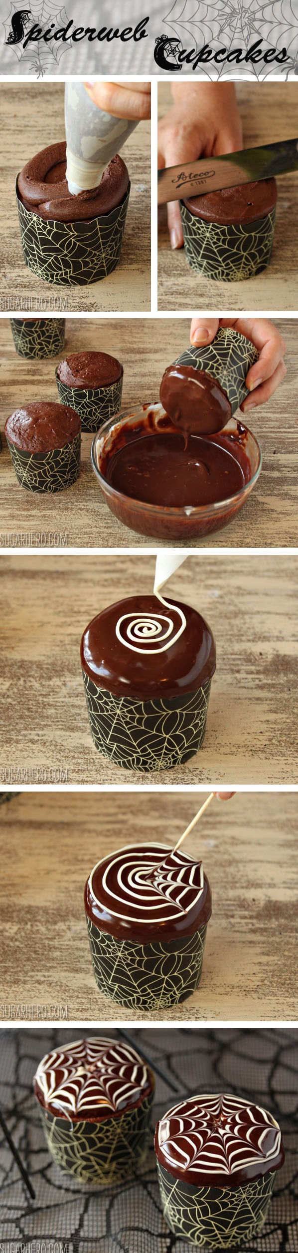 DIY Spider Web Cupcakes DIY Spider Web Cupcakes