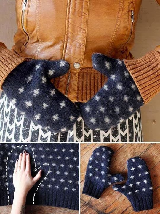 DIY Sweater Mittens DIY Sweater Mittens