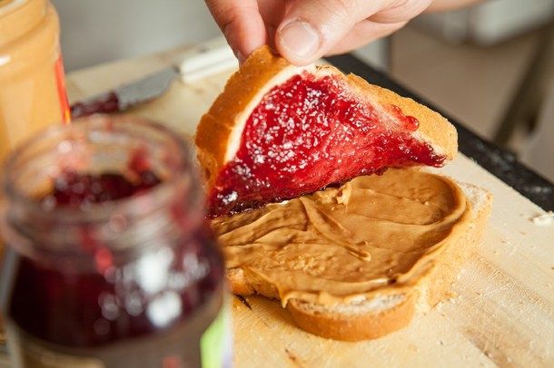 Peanut butter and jelly sandwich