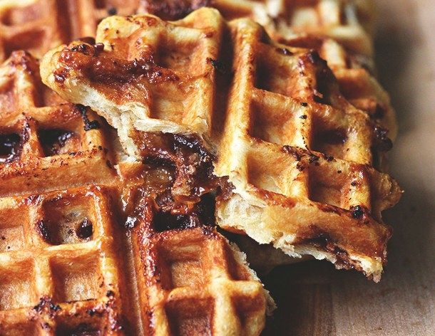 Golden waffles