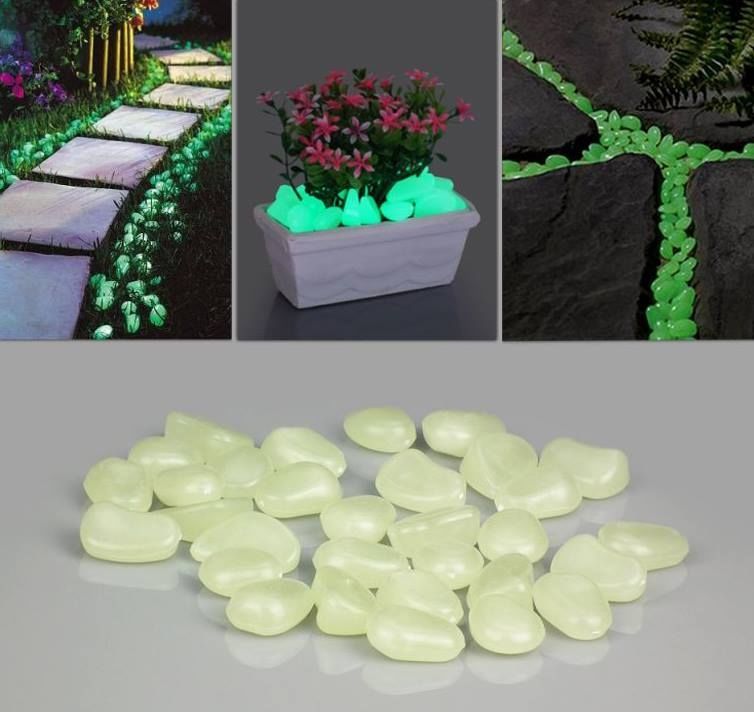 Glow in the dark pebbles