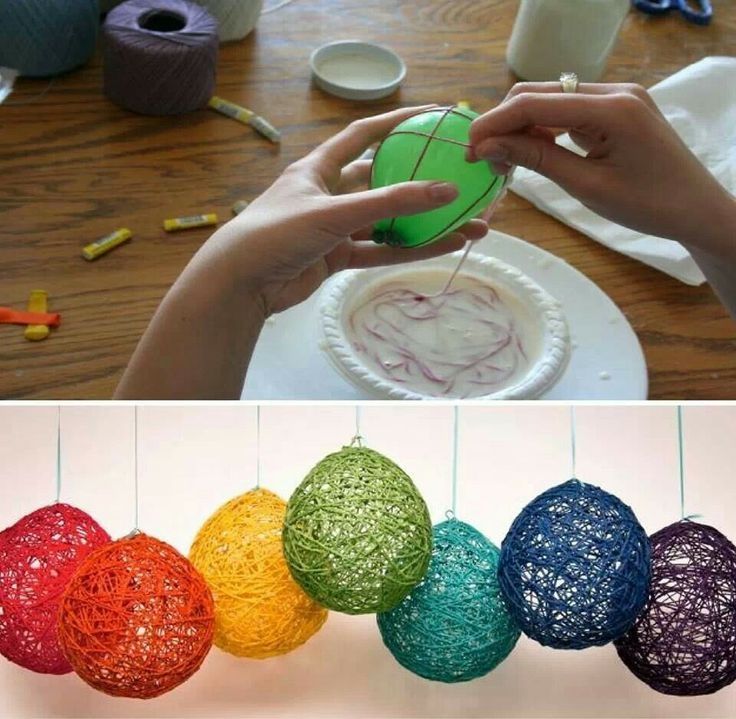 Colorful Craft Yarn Balloons