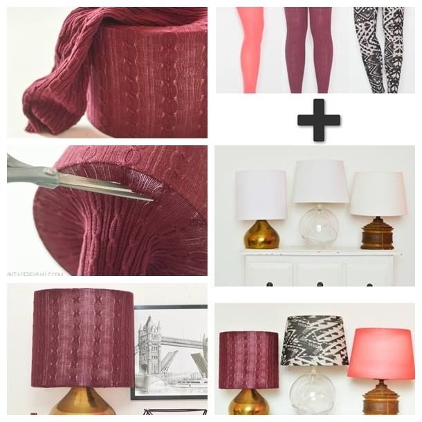DIY Lampshades Using Leggings