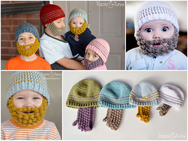 Crochet baby beards