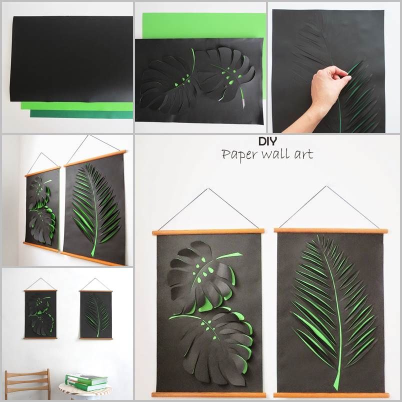 Paper leaf Wall Craft