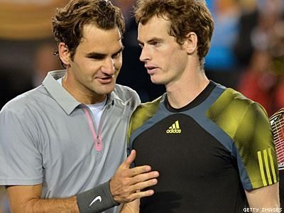 Andy Murry and Roger Federer Andy Murry and Roger Federer