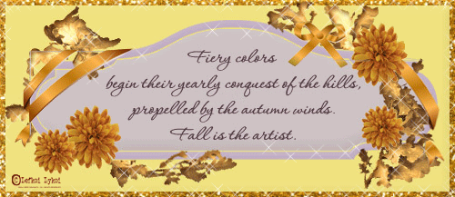 Fiery colors begin their yearly conquest ....