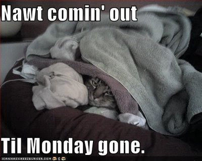 Nawt comin out til monday gone