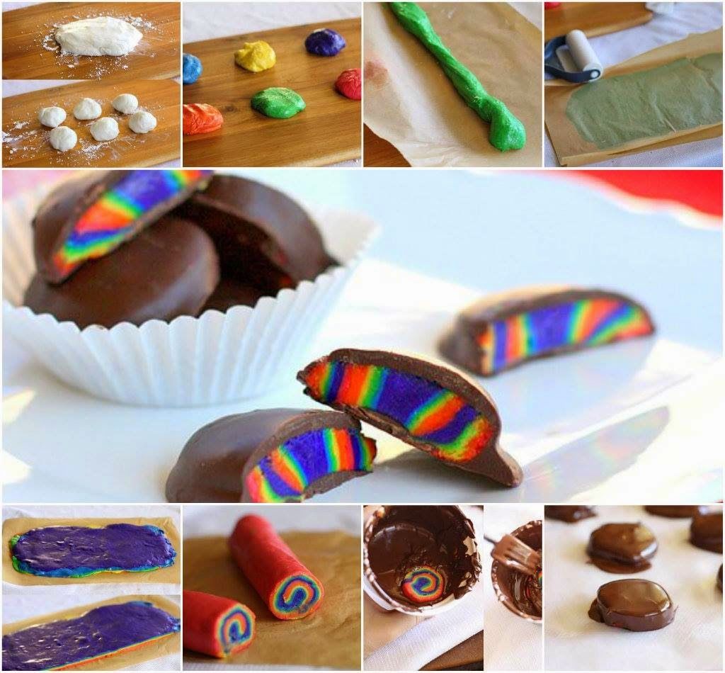 Rainbow Chocolate Peppermint Patties